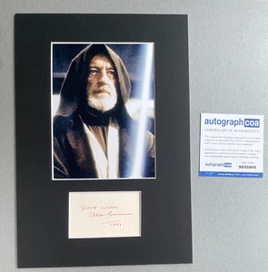 ALEC GUINNESS (†2000) "Star Wars" firmado Picaporte 21x30 autógrafo certificado de autenticidad certificado de autenticidad - Imagen 1 de 3
