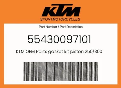 Kit de juntas originales KTM pistón 250/300 - 55430097101 Foto 1 de 4
