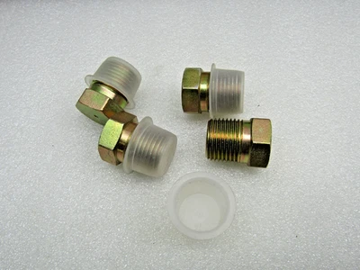 (Lot of 4) Steel Hydraulic Fitting 1/2" NPT Male Hex Head Plug - Image 1 of 4