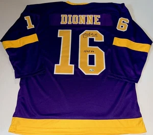 Marcel Dionne Los Angeles Kings signed Custom jersey W/ HOF Beckett Witnessed - Picture 1 of 4