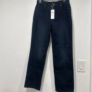 Eileen Fisher Jeans Womens Sz 4Blue Stretch Denim HI WAIST STR ANK ($178) - Picture 1 of 14