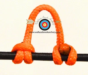 3 Pack Flo. Orange Archery Release Bow String Nock D Loop Bowstring BCY #24 - Picture 1 of 1