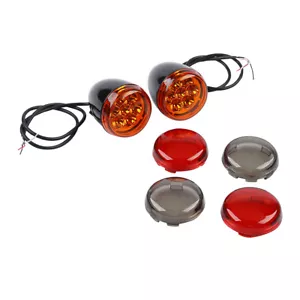Front LED Turn Signal Indicator Light Fit For Harley XL 883 1200 Sportster 92-16 - Picture 1 of 14