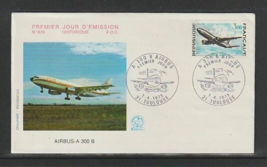 France 1973 SG1999 FDC (Toulouse) Airbus A300-Technical Achievements No.829 - Image 1 of 1