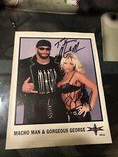 Macho Man Randy Savage Gorgeous George Autographed WCW Promo Photo Jsa Signed