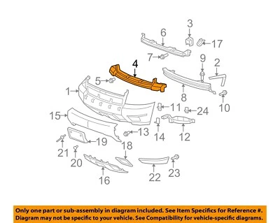 GM OEM 07-14 Avalanche Front Bumper Bumper Components-Center Support 15849469 Foto 1 de 2