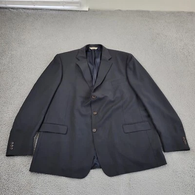 Pronto-Uomo Blazer Mens 54 X-Tall Wool Black Pockets Suit Jacket Sport Coat - Image 1 of 4