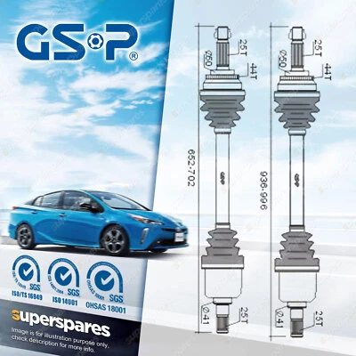 GSP Front LH + RH CV Joint Drive Shafts for Hyundai Elantra Lavita Tiburon Auto - image 1 of 2