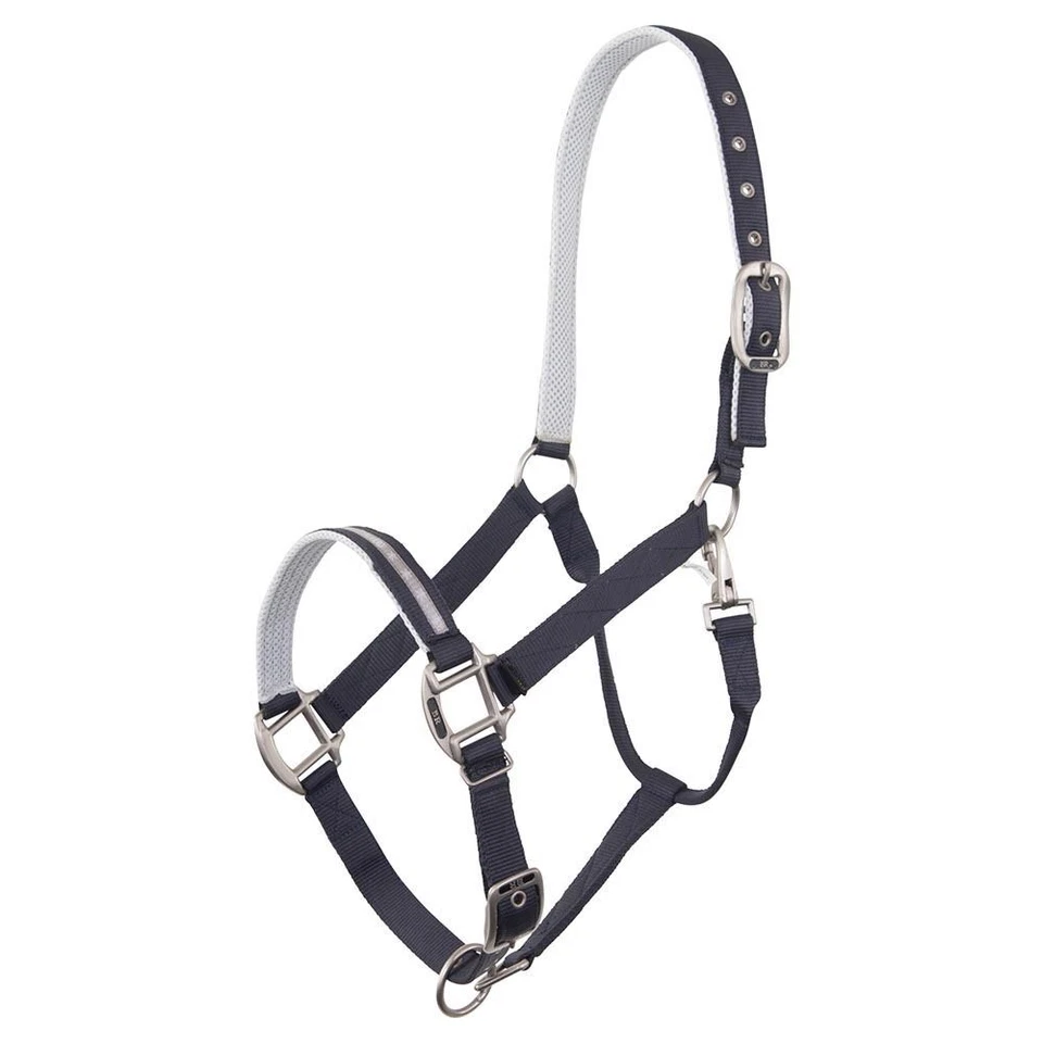 BR Halfter Coolmesh Nylon weich unterlegt navy-weiß Größe Pony - Bild 1 von 1