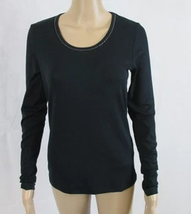 Zaida  Shirt mit Rundhals Ausschnitt, langarm, Farbe schwarz, Größe 44 - Bild 1 von 4