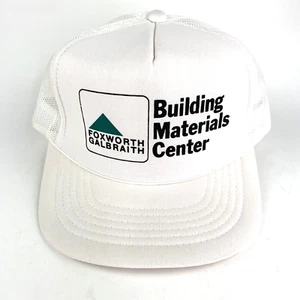 Vintage Foxworth Galbraith Snapback Trucker Hat Cap White One Size Fits All - Picture 1 of 10