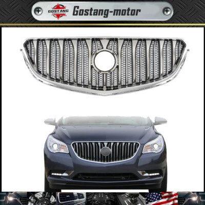 Front Upper Grill Grille For Buick Enclave 2013 2014-2016 2017 Chrome Black Foto 1 de 4
