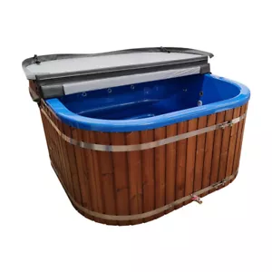 Badefass 200 Prestige quadratisch Fichte Holzofen Badezuber Whirlpool Hot Tub - Bild 1 von 11