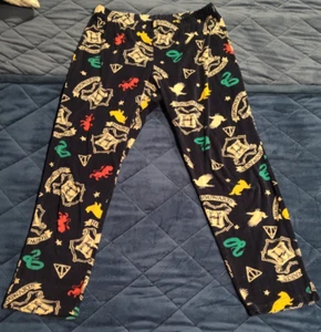 Harry Potter Hogwarts Sleepwear Pants Lounge Pajama PJ Sz M (8-10) Excellent - Picture 1 of 12