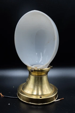 Vintage Art Deco 1920's Over The Sink Milk Glass Light Fixture 1 Bulb Cover