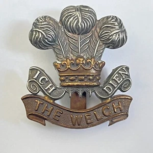 WWII The Welch Regiment Mützenabzeichen 43 x 40 mm - Bild 1 von 3