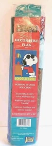 Peanuts Joe Cool Rare Vintage 1998 Snoopy School Is Cool! Decorative Flag NEW!!! - Bild 1 von 6