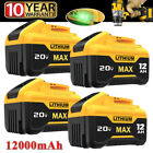 Pack For DeWalt 20V 20 Volt Max XR 12.0AH Lithium Battery for DCB206-2 DCB200-2