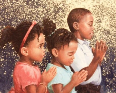 Panel de tela acolchado digital David Textile - Religioso - Oraciones para niños Foto 1 de 3