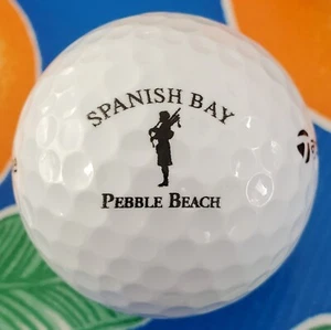 1 TaylorMade Spanish Bay Pebble Beach Golfplatz Logo Ball Golfball California - Bild 1 von 8