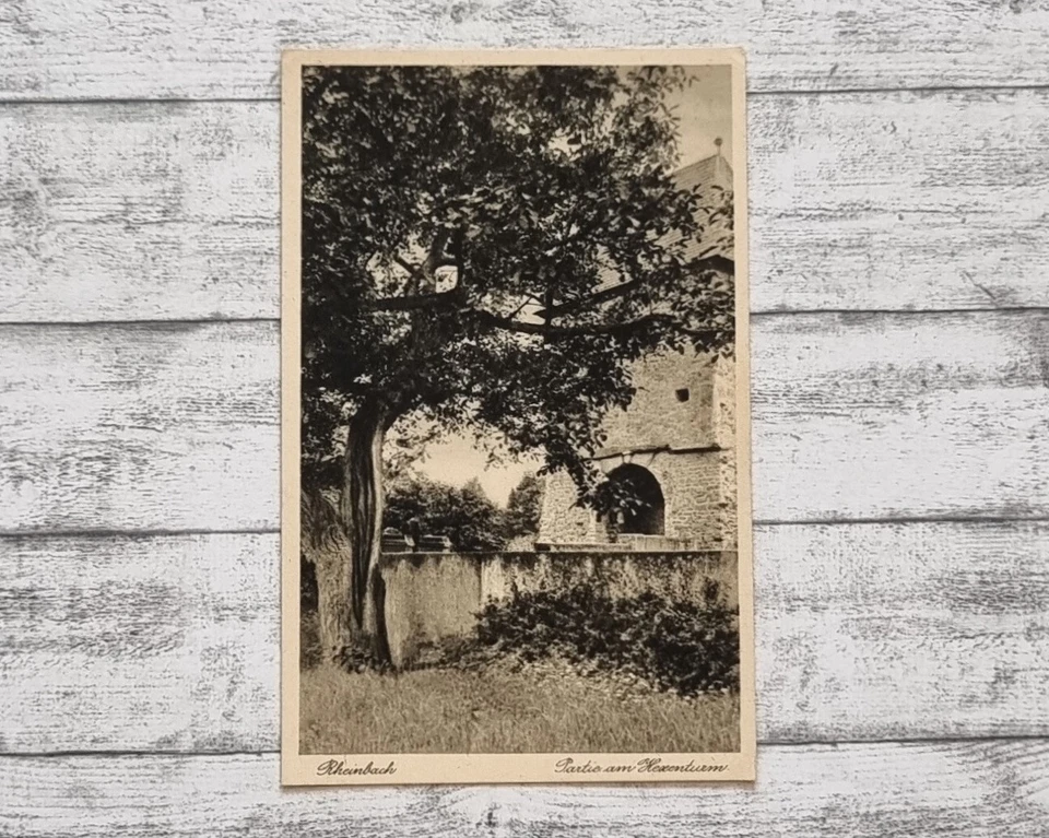AK Rheinbach Hexenturm Architektur Postkarte Feldpost Stempel 2. WK Handschrift - Bild 1 von 2