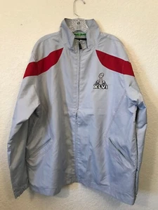 NWOT Reebox NFL Team Super Bowl Windbreaker Zip Up Jacket in Grey Size Large - Picture 1 of 7