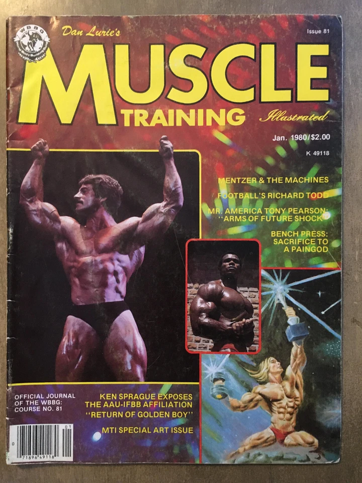 Muscle Training Illustrated Magazine Mike Mentzer Serge Nubret January 1980 - Image 1 of 1