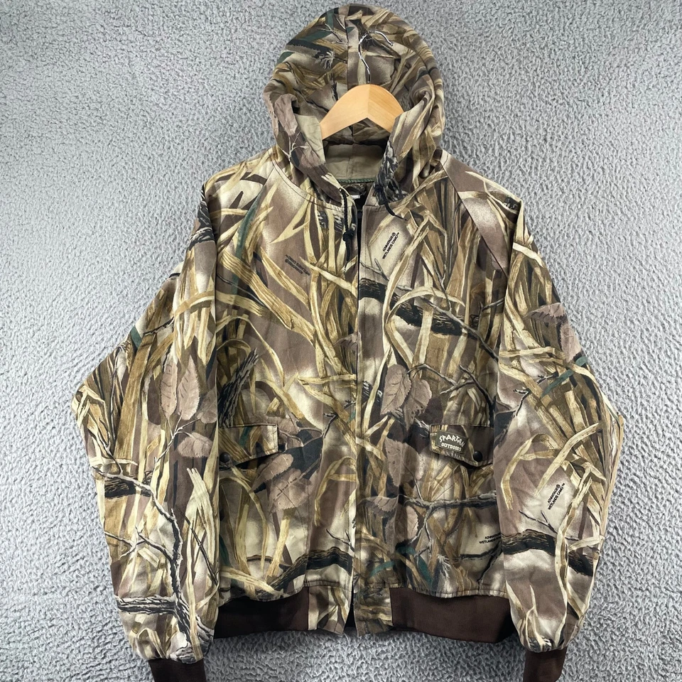 Chaqueta de Camuflaje Vintage Humedales Espartanos Para Hombre Talla 2XL Abotonada EE. UU. 90s Foto 1 de 4