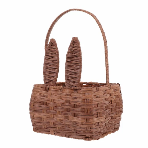 easter wicker rattan basket flower girl basket Woven Baskets for Storage Rattan Cover