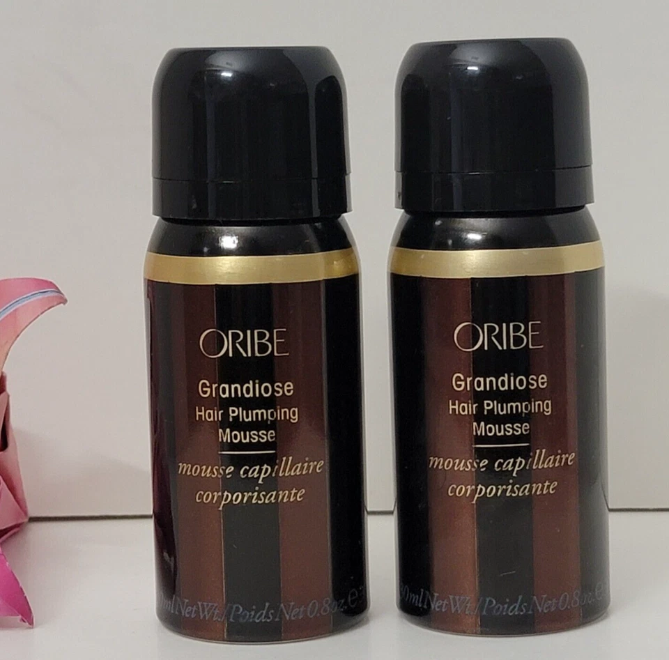 2 paquetes ORIBE Grandiose Hair Plumping Mousse 30 ml/0,8 oz TAMAÑO DE VIAJE Foto 1 de 2