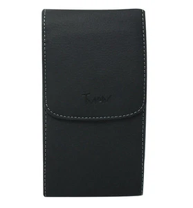 Black Vertical Leather Holster Case Pouch For LG Optimus F3 S LS720 MS659 - Picture 1 of 3