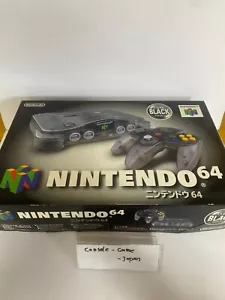 Console Nintendo 64 nero chiaro testata in scatola dal Giappone - Foto 1 di 7