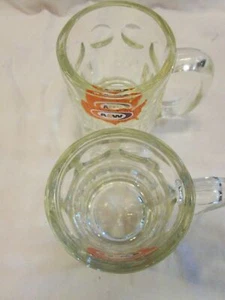 Vintage A&W Root Beer Mug, Heavy Glass, 4.5" Tall, U.S. Map Logo Mug SET OF 2 - Picture 1 of 4