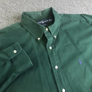 Polo Ralph Lauren "Blake" Hemd Herren XXL Baumwolle Hunter Forest Grün Langarm - Bild 1 von 8