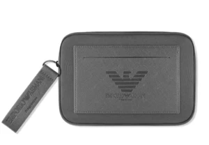 Emporio Armani fragrances dopp bag, very nice, gray with logo, wrist strap - Picture 1 of 6
