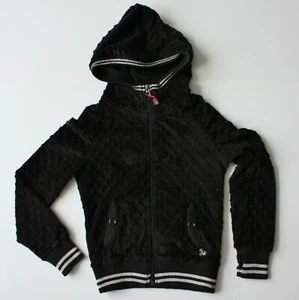 Triple Flip Boutique Girl's Dance Cheer Yoga Black Minky Soft Hoodie size 7 8 - Picture 1 of 3