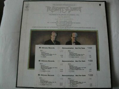 THE BUDAPEST QUARTET SCHUBERT: THE LAST QUARTETS 3X VINYL LPS 1975 ODYSSEY REC. - Image 1 of 4