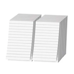 Memo Pads, White, With Black Lines – Lined Paper Notepads, Scratch Pad, - Picture 1 of 6