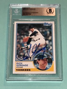 RICH GOOSE GOSSAGE Signed 1983 TOPPS Card #240 Beckett Authenticated BAS - Picture 1 of 4