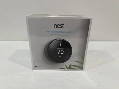 Nest T3018US 3rd Generation Smart Learning Thermostat - Mirror Black - Image 1 of 4