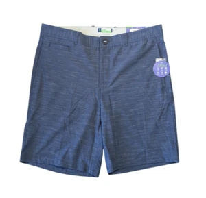 TailorByrd Performance Navy Blue Heather Golf Shorts New Size 36 M121480B - Picture 1 of 5