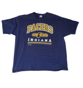 Indiana Pacers Jugador Profesional NBA Baloncesto Azul Marino Manga Corta Hombres Camiseta XXL LEER - Imagen 1 de 10