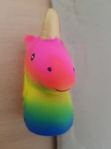 Balle objet anti stress tète de licorne couleur arc en ciel neuf (3) - Imagen 1 de 1