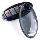 For Nissan Infiniti Black Transparent Key Fob Case Cover Holder Accessories