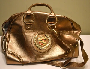 Ashley M Cadillac LOGO Bronze/Gold Purse Carry-On Bowler Handbag Satchel Purse - Bild 1 von 11