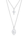 Elli Women Cross Picture Of The Virgin Mary Pendant Religious In 925