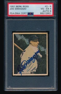 1951 Berk Ross Signed Autographed JOE DiMAGGIO PSA 4 Auto 8 - Picture 1 of 2