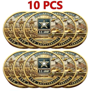10 PCS Veteran Challenge Coin U.S.Marine Corps United States 250th Anniversary - Picture 1 of 6