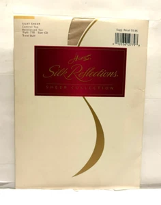 Pantimedias transparentes Hanes Silk Reflections Control Top 1998 vintage CD Travel Buff - Imagen 1 de 4