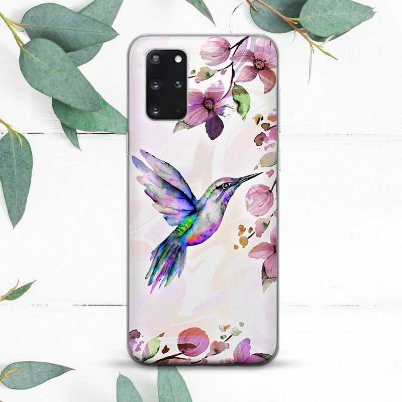 Funda Rainbow Tropical Hummingbird para Samsung Note 20 S10 S20 S21 S22 S23 S24 FE Foto 1 de 1